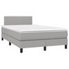 vidaXL Sommier &agrave; lattes de lit matelas LED gris clair 120x190 cm tissu