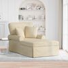 vidaXL Chaise lounge avec jupe Cr&egrave;me 91 x 157 x 91 cm tissu
