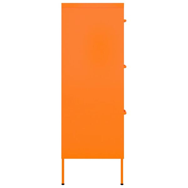 vidaXL Armoire &agrave; tiroirs Orange 80x35x101,5 cm Acier