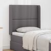 vidaXL Oreille de t&ecirc;te de lit Gris PVC
