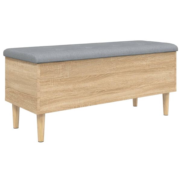 vidaXL Banc de rangement ch&ecirc;ne sonoma 102x42x46 cm bois d'ing&eacute;nierie