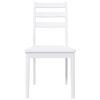 vidaXL Chaises à manger 2 pcs blanc bois massif caoutchouc
