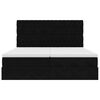 VidaXL Cadre de lit ottoman avec matelas noir 160x200 cm velours