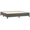 vidaXL Sommier &agrave; lattes de lit et matelas Gris fonc&eacute; 200x200cm Velours