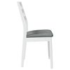 vidaXL Chaises à manger coussins 2 pcs blanc bois massif caoutchouc