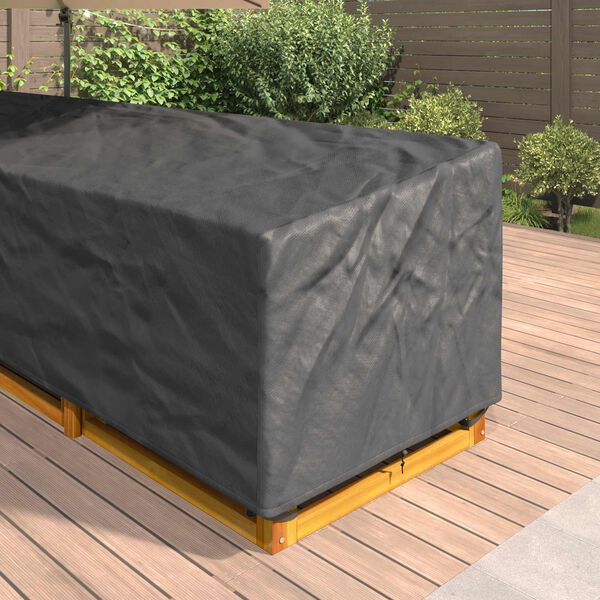 vidaXL Housse pour meubles Noir 355 x 275 x 80 cm Tissu Oxford 600D