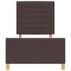 vidaXL Cadre de lit avec t&ecirc;te de lit Marron fonc&eacute; 80 x 200 cm tissu