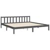 vidaXL Cadre de lit sans matelas gris 200x200 cm bois massif de pin