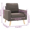 vidaXL Fauteuil Taupe Tissu
