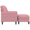 vidaXL Fauteuil avec repose-pied Rose 60 cm Velours