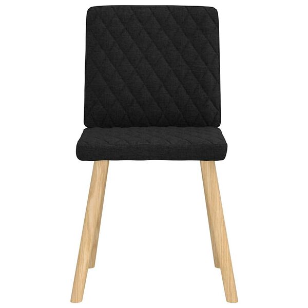 vidaXL Chaises &agrave; manger lot de 6 noir tissu