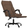 vidaXL Fauteuil de massage inclinable de bureau Marron Tissu