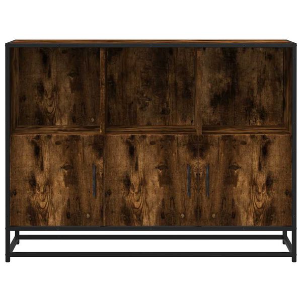 vidaXL Buffet ch&ecirc;ne fum&eacute; 100x35x76 cm bois d'ing&eacute;nierie
