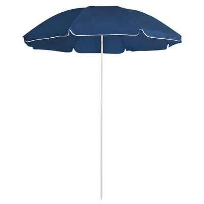 vidaXL Parasol de jardin avec mât en acier bleu 180 cm