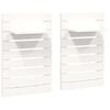 vidaXL &Eacute;tag&egrave;res de chevet murales 2 pcs Blanc Bois de pin massif