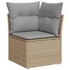 vidaXL Ensemble de canap&eacute; de jardin 13 pcs Beige Poly Rattan