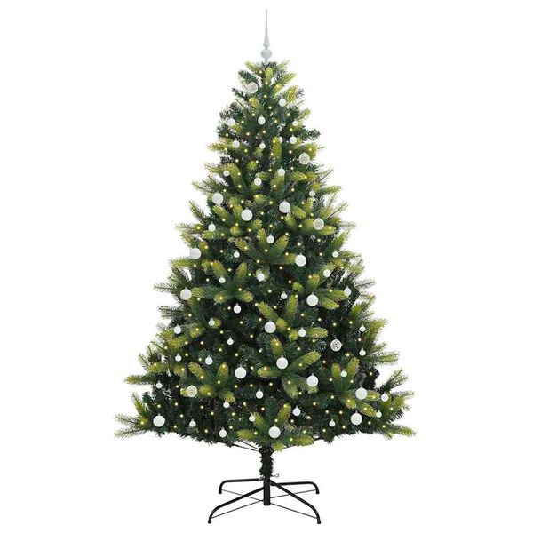 vidaXL Arbre de Noël artificiel en silicone flexible 300 LEDs 240 cm