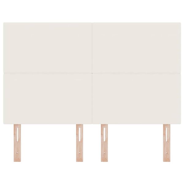 vidaXL T&ecirc;te de lit avec t&ecirc;te de lit Cr&egrave;me 160 cm Cuir synth&eacute;tique