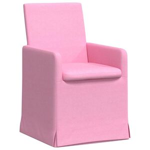 vidaXL Chaises de salle &agrave; manger 2 pc tissu Rose 57 x 67 x 95 cm