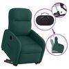 vidaXL Fauteuil inclinable électrique vert foncé tissu