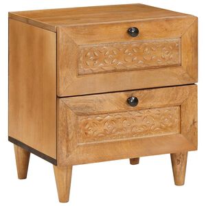 vidaXL Table de chevet Marron Clair 40 x 33 x 46 cm Bois d'ing&eacute;nierie