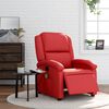 vidaXL Fauteuil de massage inclinable &eacute;lectrique rouge similicuir
