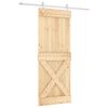 vidaXL Porte coulissante 80 x 210 cm Bois de pin massif (non trait&eacute;)