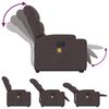 vidaXL Fauteuil inclinable de massage &eacute;lectrique Marron fonc&eacute; Tissu