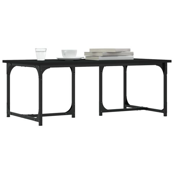 vidaXL Table basse Noir 90x50x35 cm Bois d'ing&eacute;nierie