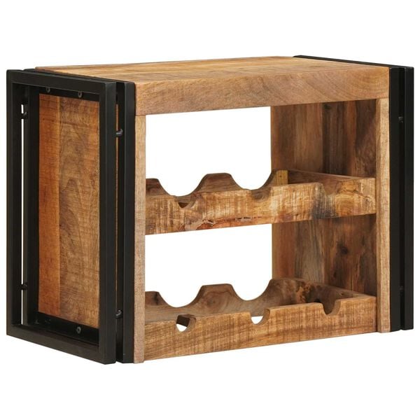 vidaXL &Eacute;tag&egrave;re &agrave; vin 100 x 45 x 33 cm Bois de mangue brut solide
