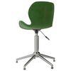 vidaXL Chaise pivotante de salle &agrave; manger Vert fonc&eacute; Velours