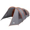 vidaXL Tente tunnel 4 personnes 4 personne Gris et orange