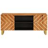 vidaXL Meuble TV marron et noir 105x33,5x46 cm bois massif manguier