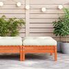 vidaXL Repose-pied de jardin avec coussin bois massif de pin