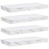 vidaXL &Eacute;tag&egrave;re Murale 4 pc Marbre blanc 50 x 23,5 x 3,8 cm