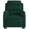 vidaXL Fauteuil inclinable de massage &eacute;lectrique vert fonc&eacute; velours