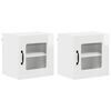 vidaXL Panneau de lave-vaisselle Kalmar 2 pcs Blanc brillant