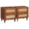 vidaXL Cabinet de chevet 2 pc Marron 40 x 33,5 x 46 cm