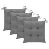 vidaXL Chaises de jardin avec coussins gris lot de 3 Bois teck massif