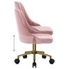 vidaXL Chaise pivotante de salle &agrave; manger Rose Velours