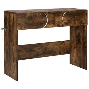 vidaXL Table console Ch&ecirc;ne fum&eacute; 96,5 x 38 x 75 cm Bois d'ing&eacute;nierie