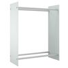 vidaXL Portant de bois de chauffage Blanc 80x35x100 cm Verre tremp&eacute;