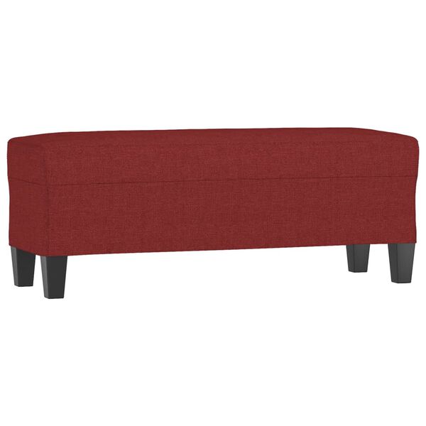 vidaXL Banc Rouge bordeaux 100x35x41 cm Tissu