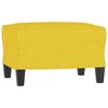 vidaXL Ensemble de canap&eacute;s 3 pcs avec coussins Jaune clair Tissu