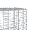 vidaXL Panier gabion avec couvercle 400x50x50 cm fer galvanis&eacute;