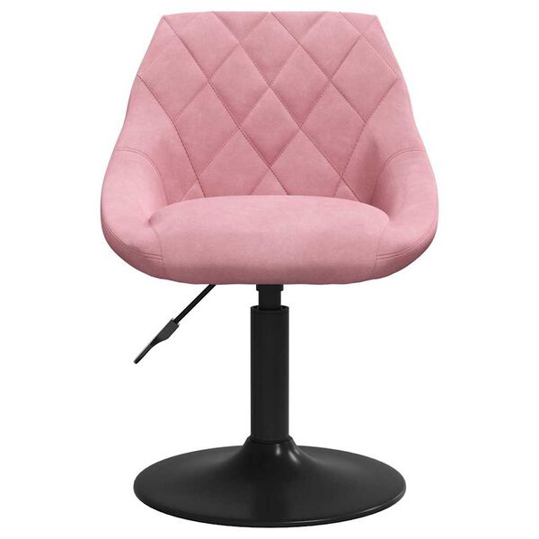 vidaXL Chaises pivotantes &agrave; manger lot de 2 Rose Velours