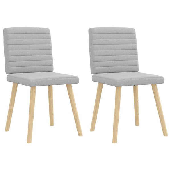 vidaXL Chaises à manger lot de 2 gris nuage tissu