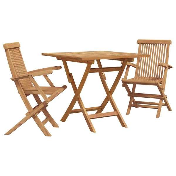 vidaXL Ensemble de salle &agrave; manger pour jardin 3 pcs Marron