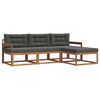vidaXL Ensemble de canap&eacute;s d'ext&eacute;rieur 4 pc Naturel et Anthracite
