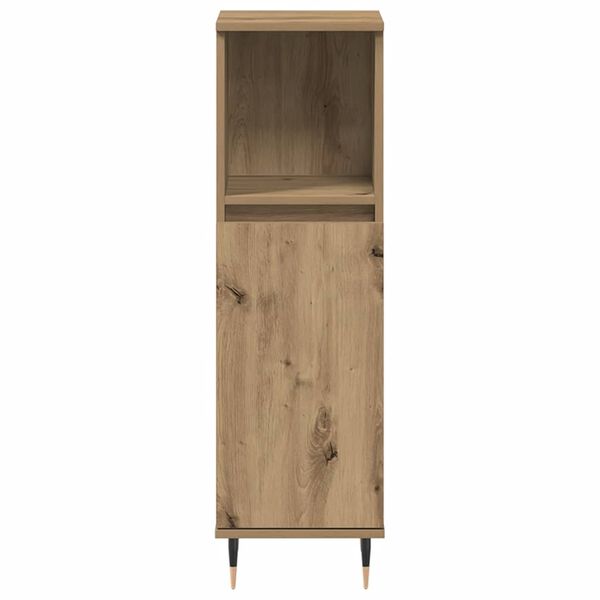 vidaXL Armoire de salle de bain ch&ecirc;ne artisanal 30x30x100 cm